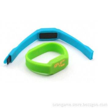 Cheapest LED Silicone Bracelet Watch USB Flash Drive, OEM Logo Wristband USB